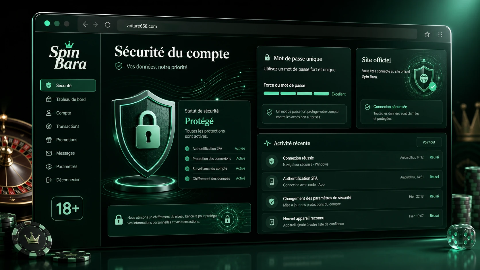 Conseils de sécurité pour votre compte